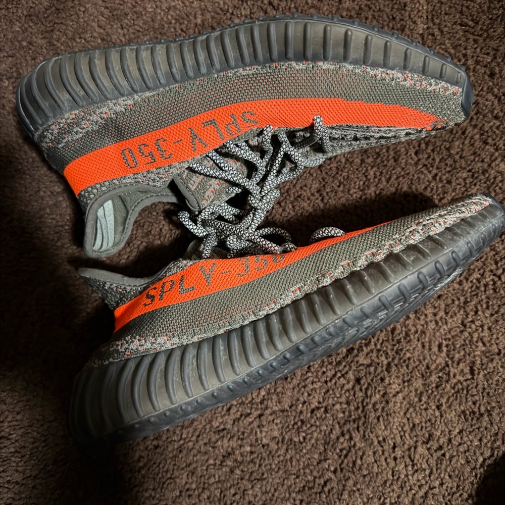 Gray and Orange Sneakers